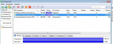 Какой принцип работы программы Utorrent?